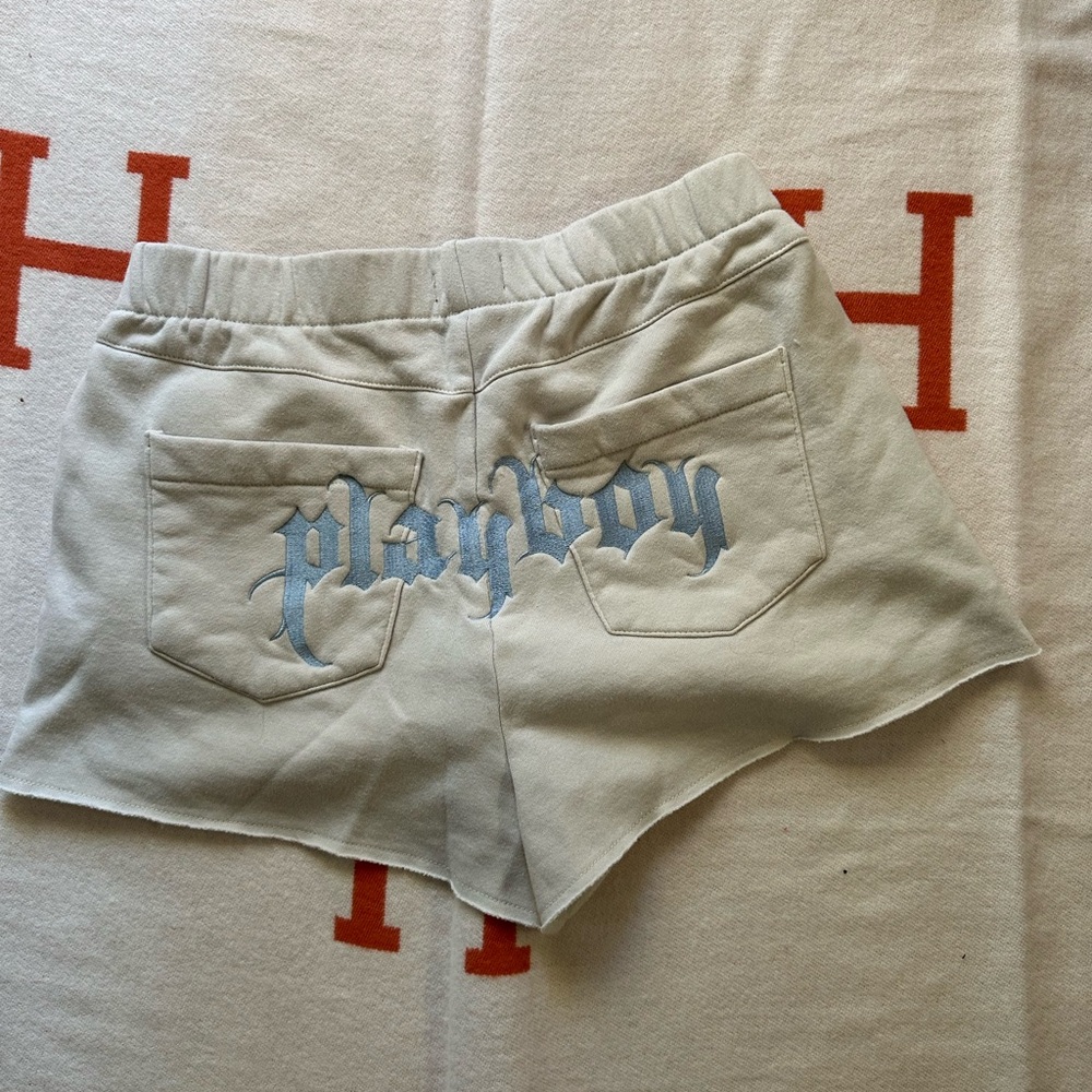 Playboy Women's Tan logo butt Shorts M